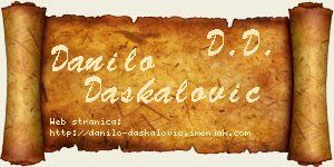 Danilo Daskalović vizit kartica